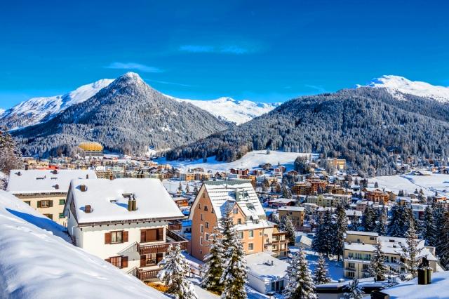 Skier a Davos