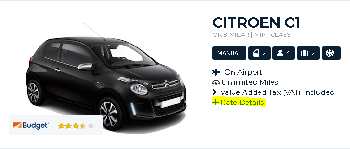 Budget Rent a Car Rate Details